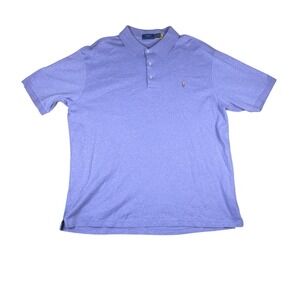 Polo Ralph Lauren Mens 2XLT Heather Purple Short Sleeve Cotton Polo Shirt Tall